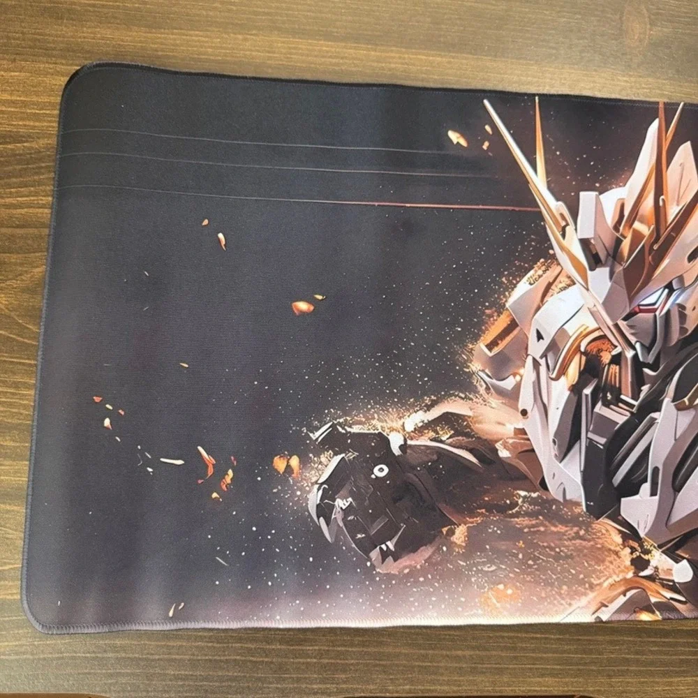 Gundam Graphic Playing Mat TCG‎ CCG Very Large 30x11 Desk Pad White Black